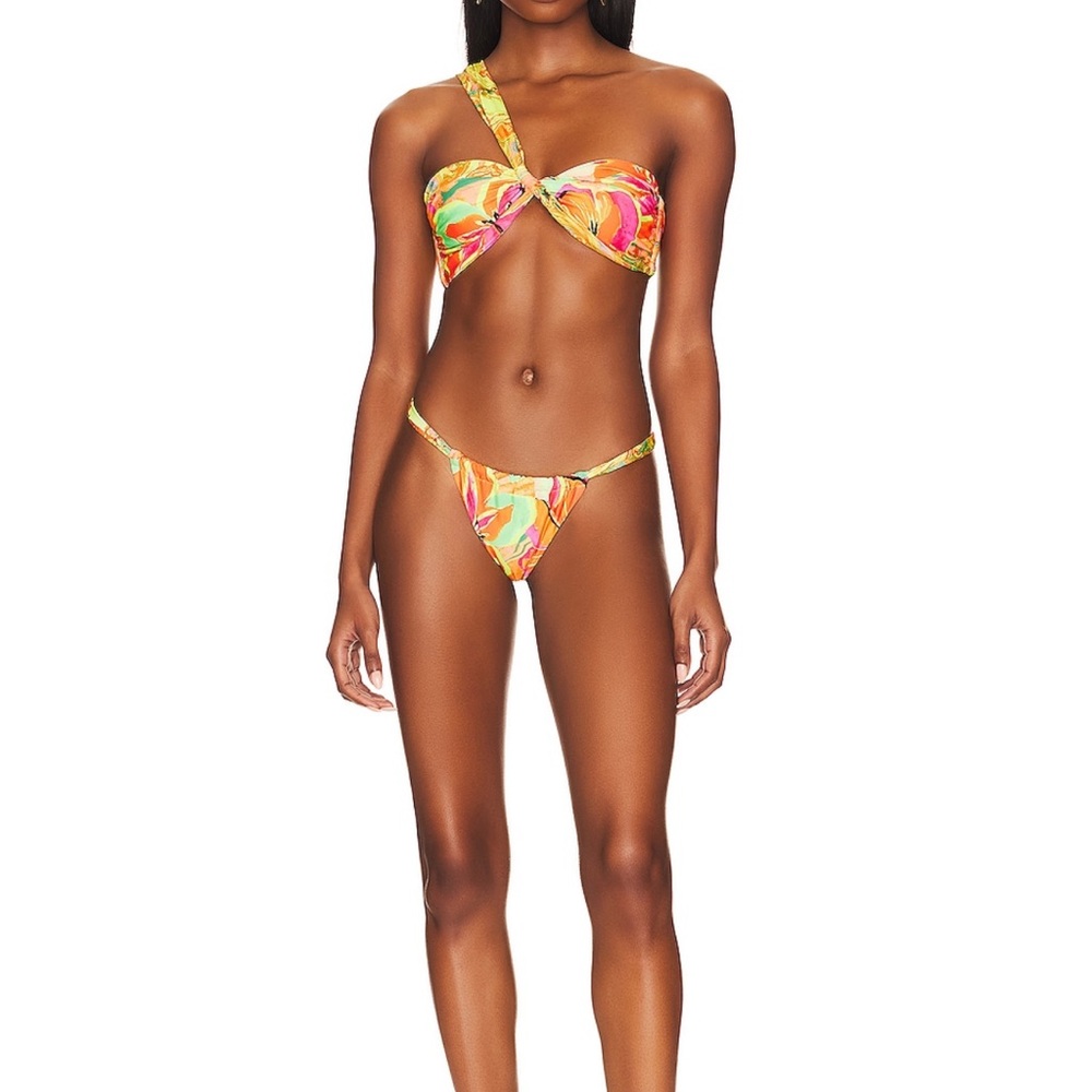 Agua Bendita Orange and Pink Bikini Swimwear